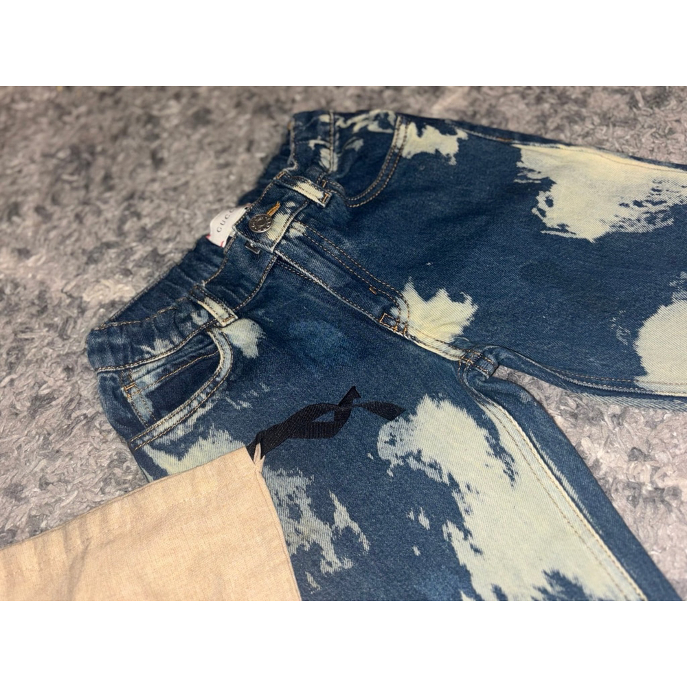 Gucci Kids Size 4 Jeans w/ Tie Dye Acid Wash NWOT - Picture 2 of 8
